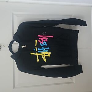 Stussy Black Sweater with Multicolor Logo
